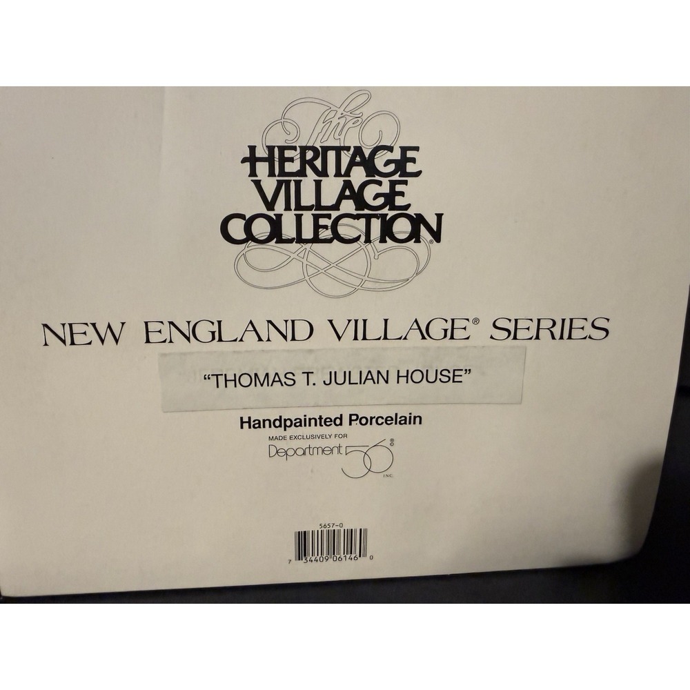 Dept 56 Thomas T Julian House New England Village 5657-0 w Box Lights Up - Picture 14 of 14